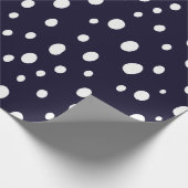 White Snow Dot Pattern Satin Cadeaupapier (Hoek)