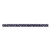 White Snow Dot Pattern Satin Satijnen Lint (Voorkant)