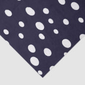 White Snow Dot Pattern Satin Tissuepapier (Detail)