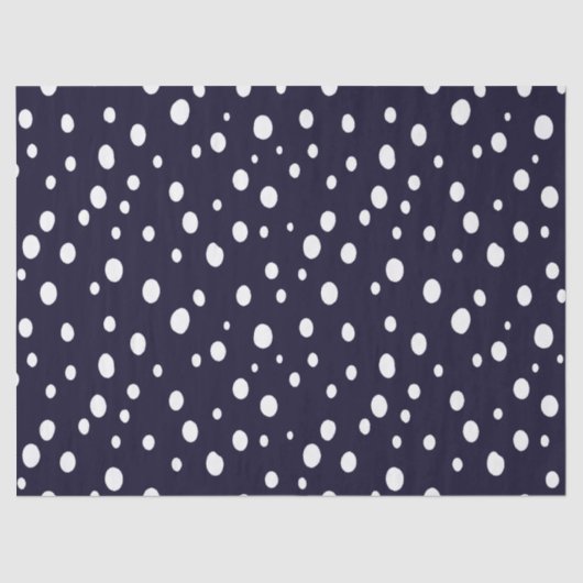 White Snow Dot Pattern Satin Tissuepapier (Voorkant)