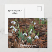 White Snow Drop Celebration Denken aan jou Briefkaart (Voorkant / Achterkant)