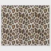 White Snow Leopard Print Safari Party ID1157 Cadeaupapier (Vlak)