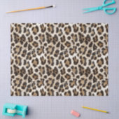 White Snow Leopard Print Safari Party ID1157 Tissuepapier (Craft)