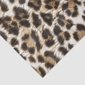 White Snow Leopard Print Safari Party ID1157 Tissuepapier (Detail)