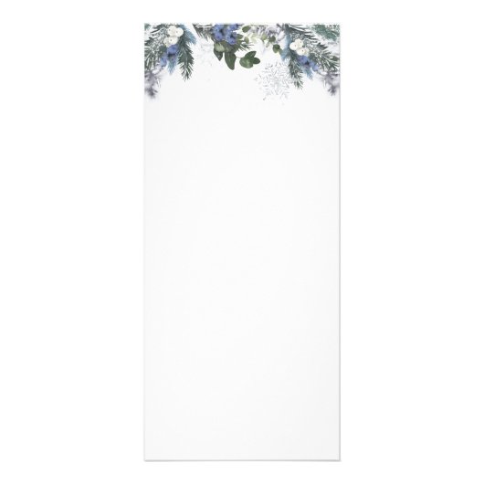 White Snow Winter Kerstfotokaarten Reclamekaart (Achterkant)