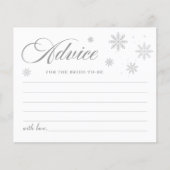 White Snow Winter Vrijgezellenfeest advies Kaart (Voorkant)