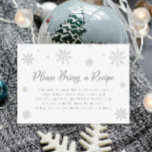White Snow Winter Vrijgezellenfeest Recept Aanvraa Informatiekaartje<br><div class="desc">Voeg een vleugje elegantie toe aan uw winterse vrijgezellenfeest met onze gepersonaliseerde White Snow Winter Vrijgezellenfeest Recept Request Enclosure Kaart. Perfect voor de winter vrijgezellenfeest thema's, het vult elke winter wonderland vrijgezellenfeest thema met stijl. Ideaal voor het verzamelen van gekoesterde recepten, deze kaart is een must-have voor diegenen die op...</div>
