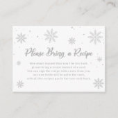 White Snow Winter Vrijgezellenfeest Recept Aanvraa Informatiekaartje (Voorkant)