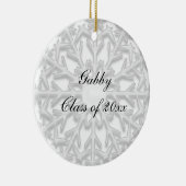 White Snowflake Afstuderen Foto Keramisch Ornament (Rechts)