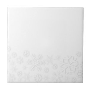 White Snowflake Background Tegeltje