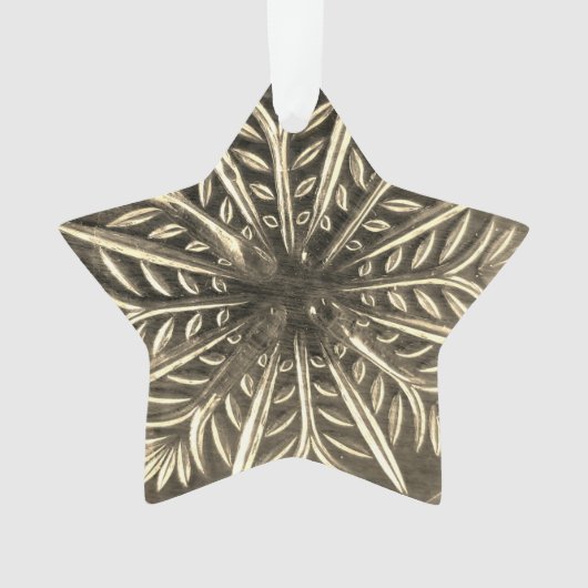 White Snowflake Design Ornament (voorkant)
