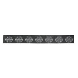 White Snowflake Design Ribbon Satijnen Lint