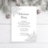 White Snowflake Holiday Kerstfeest Kaart