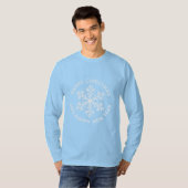 White Snowflake Holiday Long Suite T-Shirt (Voorkant volledig)