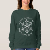 White Snowflake Holiday Sweatshirt (Voorkant)
