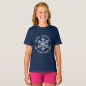 White Snowflake Holiday T-Shirt (Child) (Voorkant volledig)