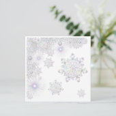 White Snowflake Kaart (Staand voorkant)