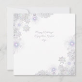 White Snowflake Kaart (Achterkant)