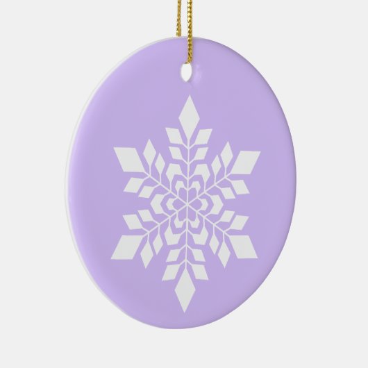 White Snowflake Keramisch Ornament (Rechts)