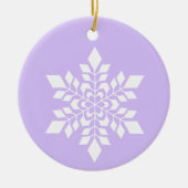 White Snowflake Keramisch Ornament (Voorkant)