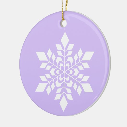 White Snowflake Keramisch Ornament (Links)