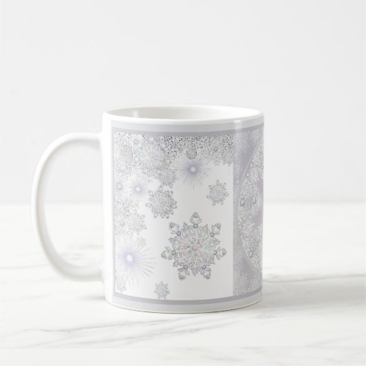White Snowflake Koffiemok (Links)
