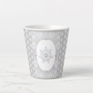 White Snowflake Latte Mok