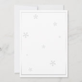 White Snowflake Modern Calligraphy Winter Wedding Kaart (Achterkant)