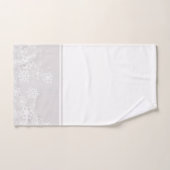 White Snowflake op Silver Winter Season Bad Handdoek (Handdoek)
