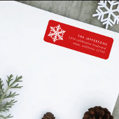White Snowflake Return Address Label