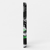 White Snowflake Silver Green Ribbon-kerstboom Case-Mate iPhone Case (Achterkant/links)