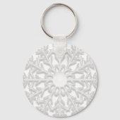White Snowflake Sleutelhanger (Voorkant)