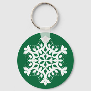 White Snowflake Sleutelhanger