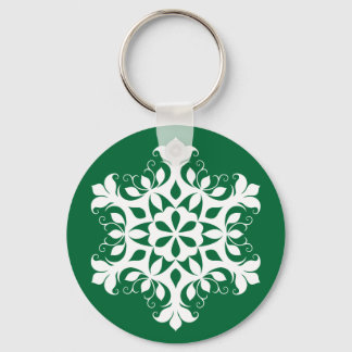 White Snowflake Sleutelhanger