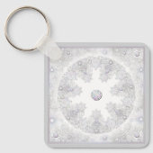 White Snowflake Sleutelhanger (Voorkant)
