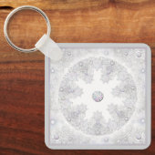 White Snowflake Sleutelhanger (Voorkant)
