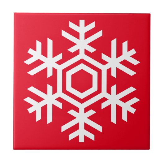 White Snowflake Tegeltje (Voorkant)