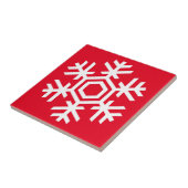 White Snowflake Tegeltje (Zijkant)