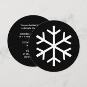 White Snowflake | Uitnodiging tot feestdag (Voorkant / Achterkant)