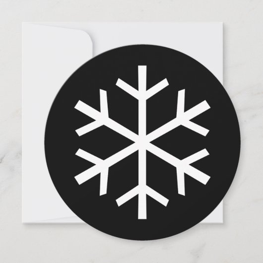 White Snowflake | Uitnodiging tot feestdag (Voorkant)