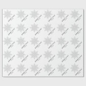 White Snowflake Winter Wedding Cadeaupapier (Vlak)