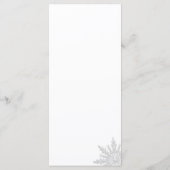 White Snowflake Winter Wedding Programme Programmakaart (Achterkant)