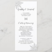 White Snowflake Winter Wedding Programme Programmakaart (Voorkant)