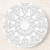 White Snowflake Zandsteen Onderzetter (Voorkant)