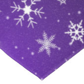 White Snowflakes Blue Background Cotton Tablecloth Tafelkleed (Gekanteld)