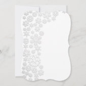 White Snowflakes Holiday Kaart (Achterkant)