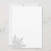 White Snowflakes Holiday Open House Party Kaart (Achterkant)