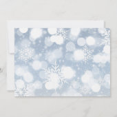 White Snowflakes Holiday Party Uitnodiging (Achterkant)