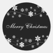 White Snowflakes Holiday Stickers (Voorkant)