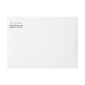 White Snowflakes on Gold Holiday Address Label (Voorkant)